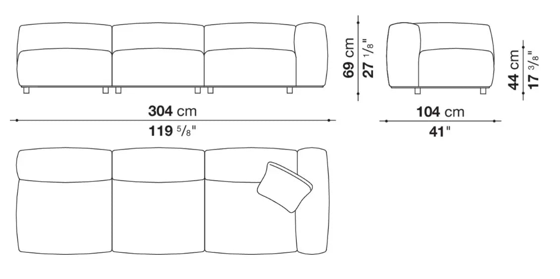 Dambodue - Right terminal element (DU304TD) JANGEORGe Interiors & Furniture