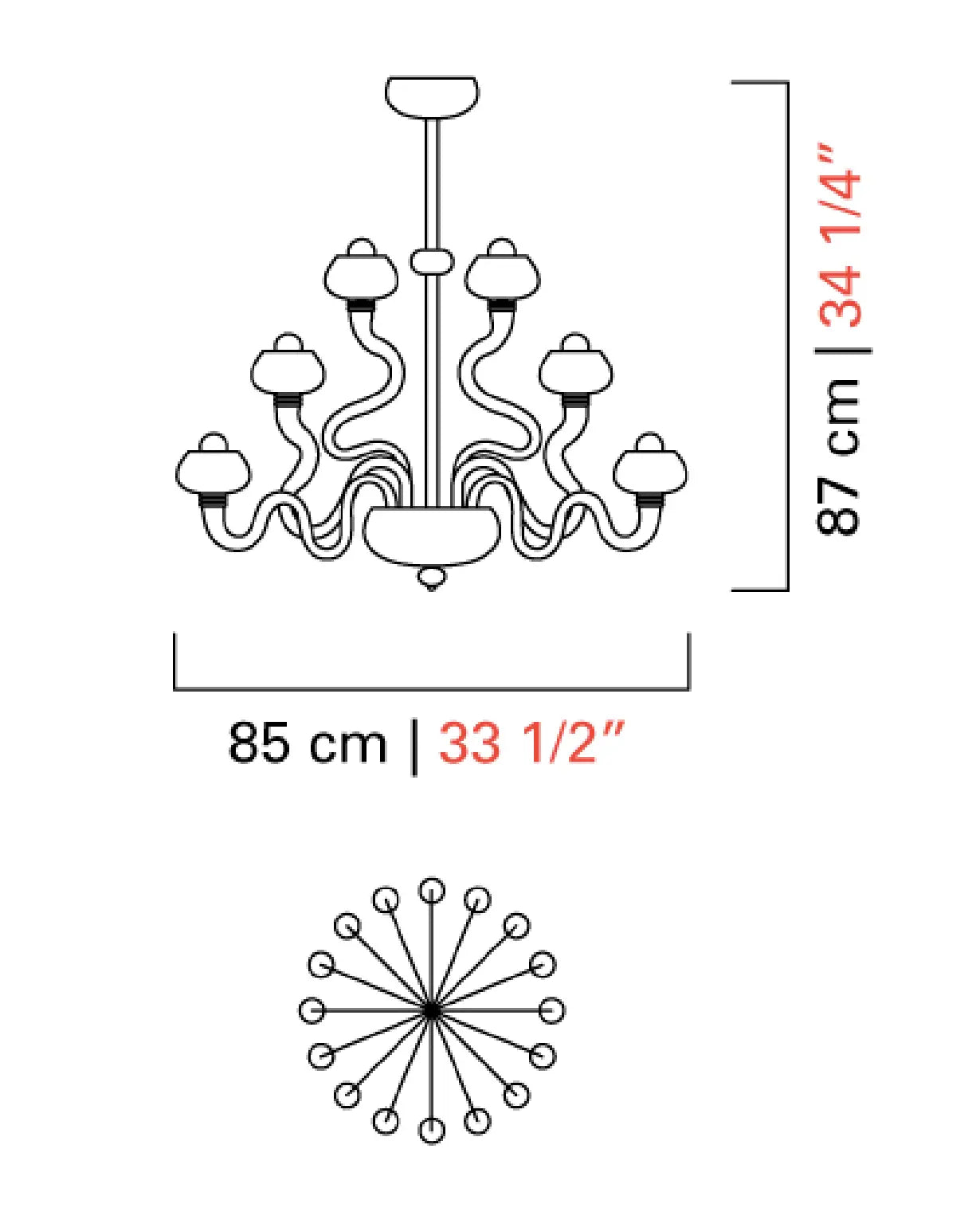 Bissa Boba Glass Chandelier with 16 Lights Barovier & Toso