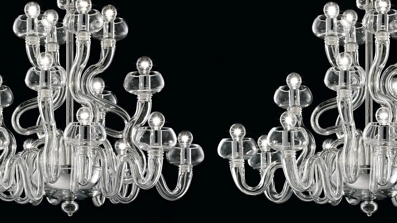 Bissa Boba Glass Chandelier with 16 Lights Barovier & Toso