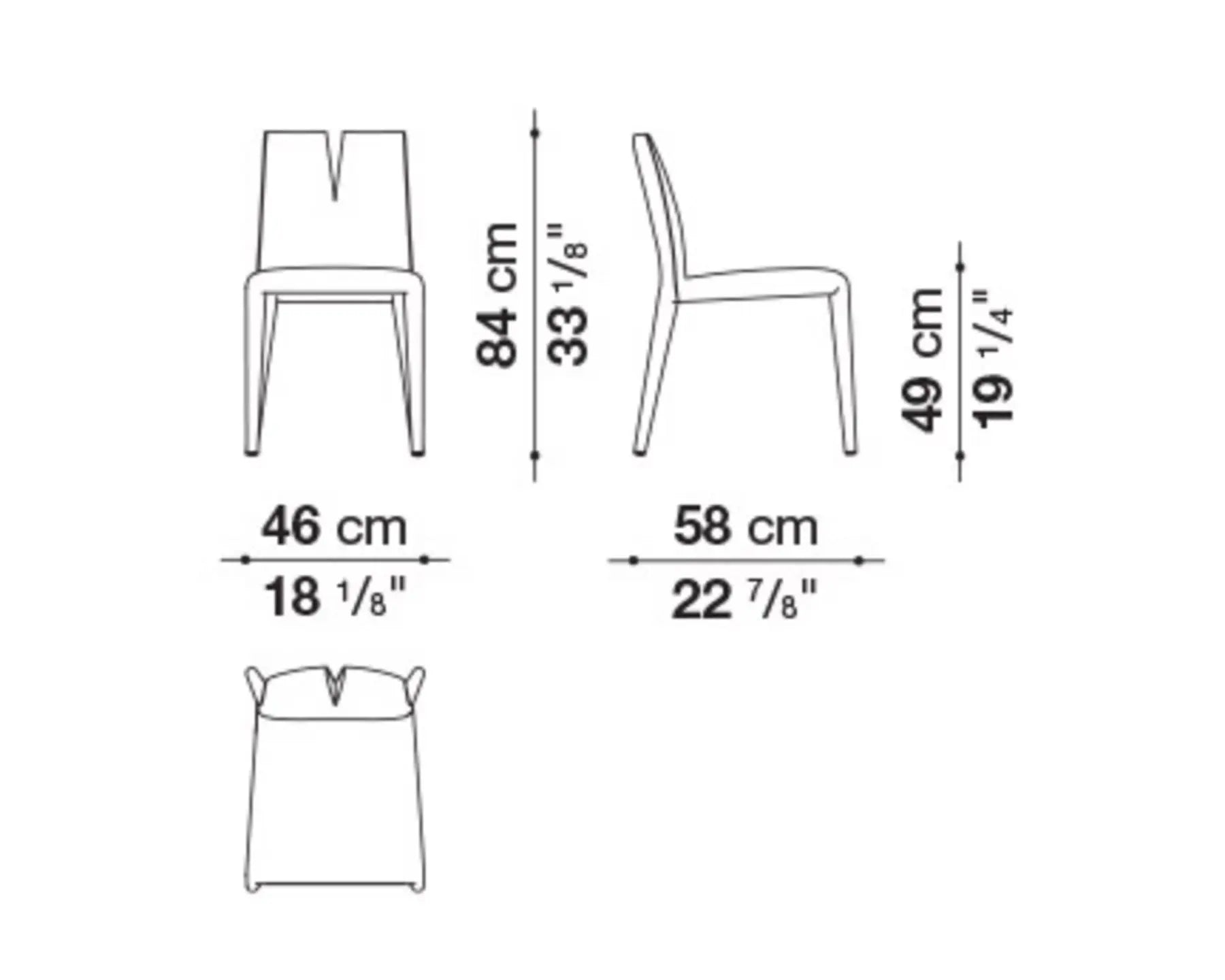 Cutter - Chair 46cm (CU46) (FLOOR MODEL SAG HARBOR) - JANGEORGe Interiors & Furniture