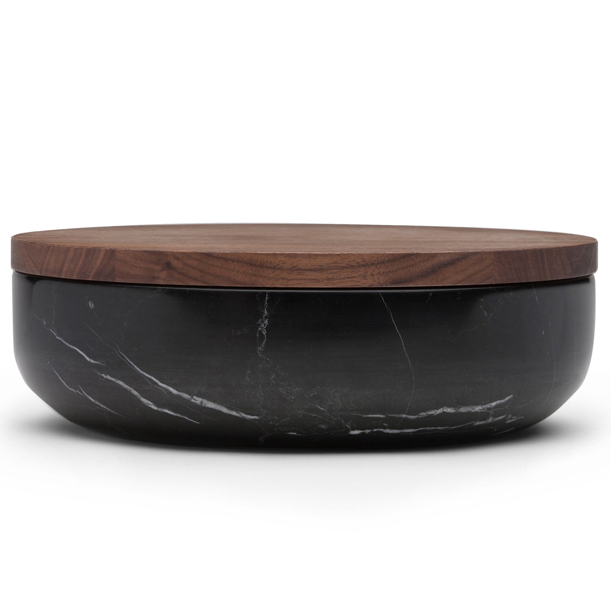 VVD Pottery - Natural Stone 30x7cm with 2cm Walnut Lid (3072) - JANGEORGe Interiors & Furniture