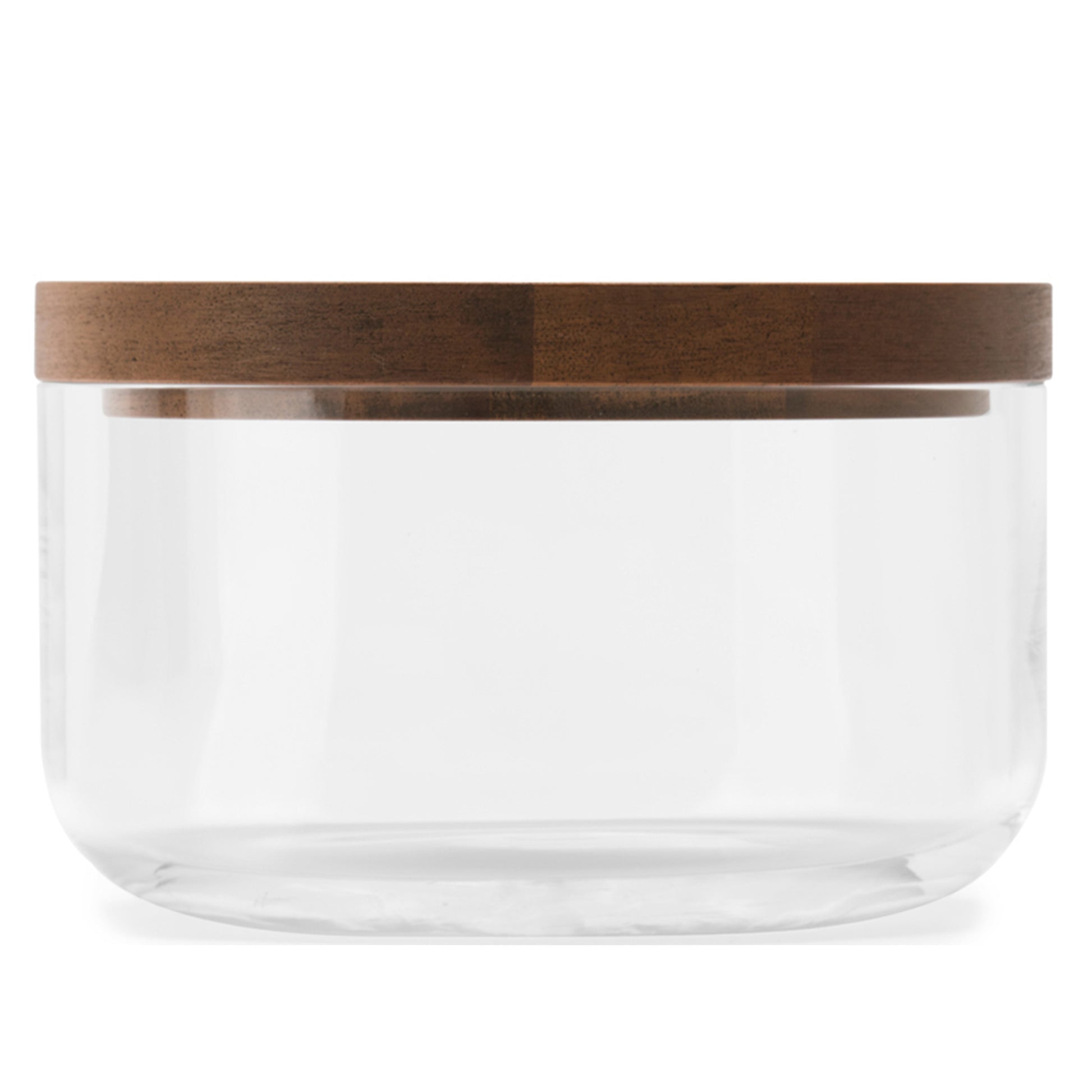 VVD Pottery - Glass 15x7cm with 2cm Walnut Lid (1572) - JANGEORGe Interiors & Furniture