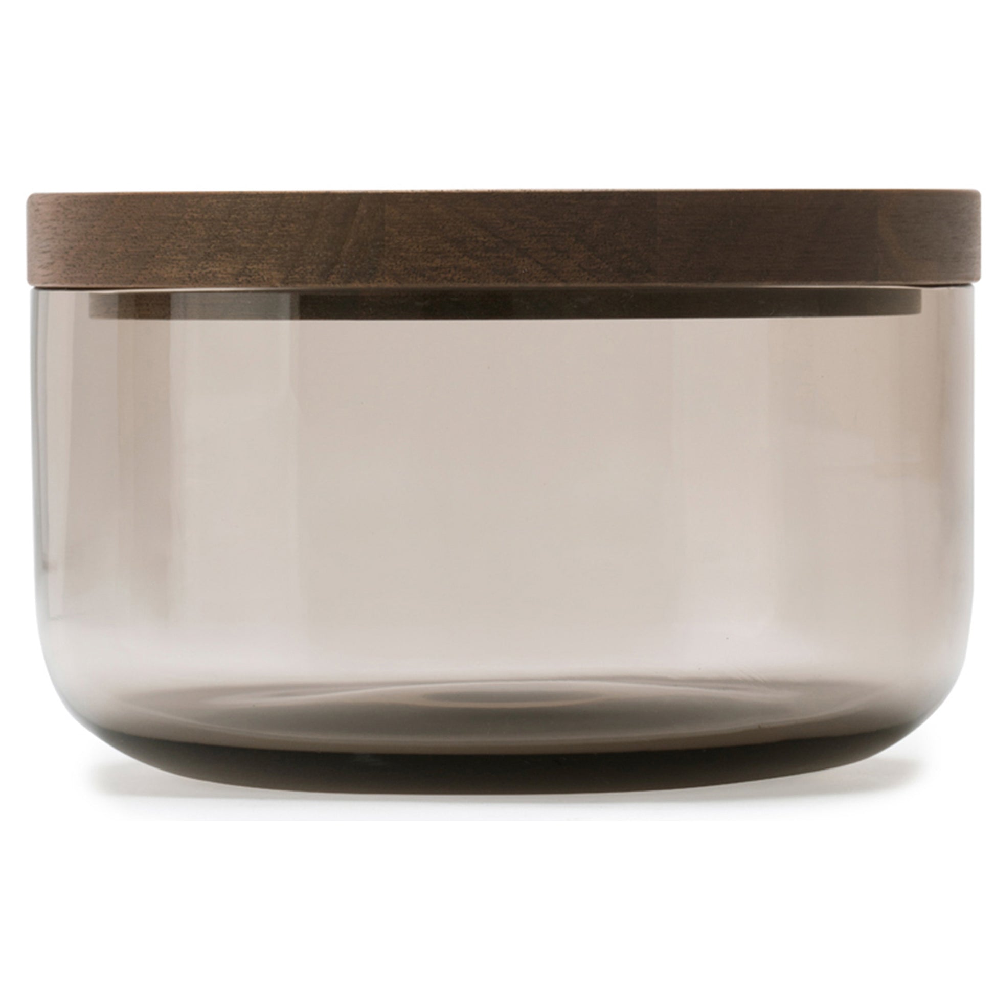 VVD Pottery - Glass 15x7cm with 2cm Walnut Lid (1572) - JANGEORGe Interiors & Furniture