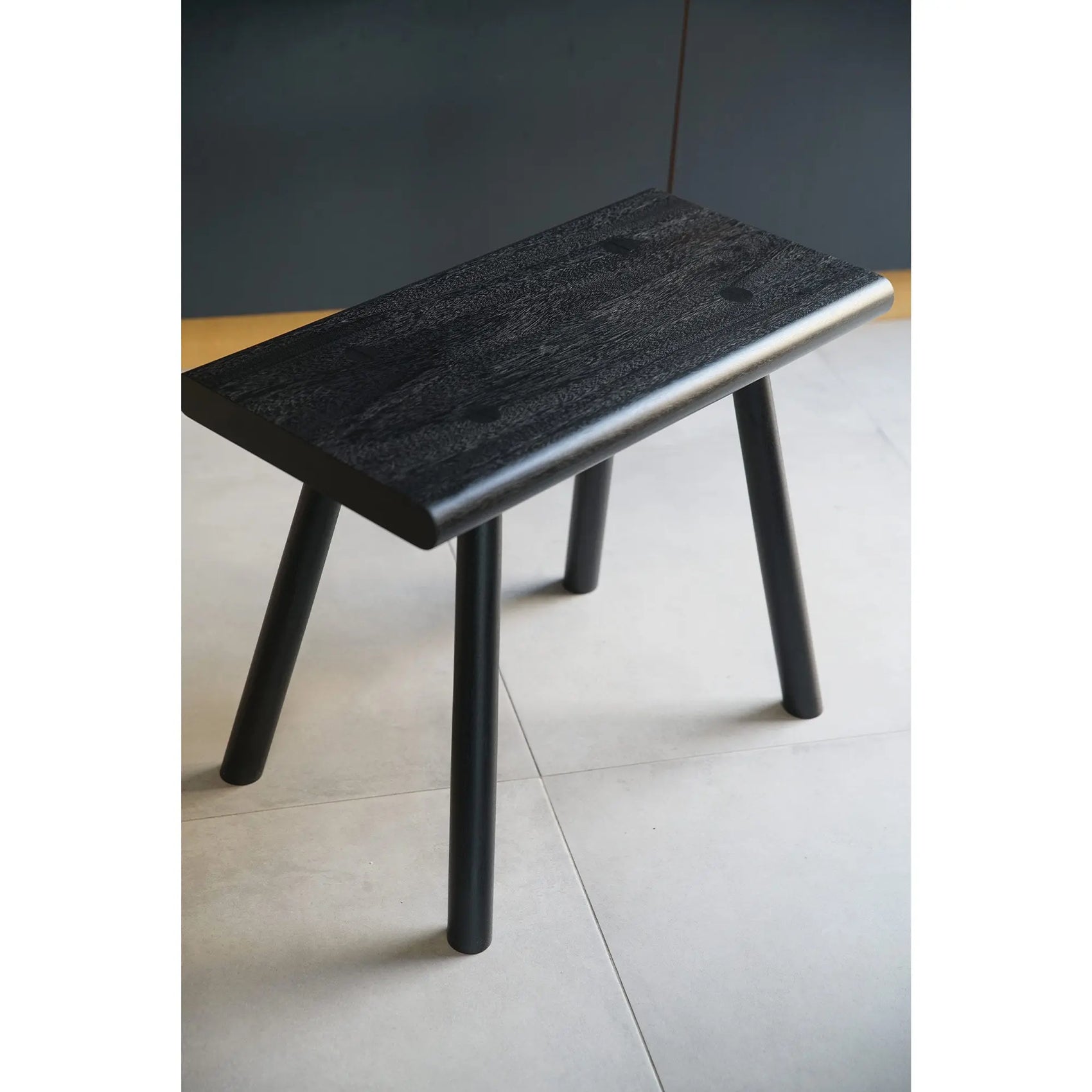 Ebonized Genuine Mahogany Stool - JANGEORGe Interiors & Furniture