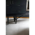 Solid Ebonized Oak Bench with Stool - JANGEORGe Interiors & Furniture