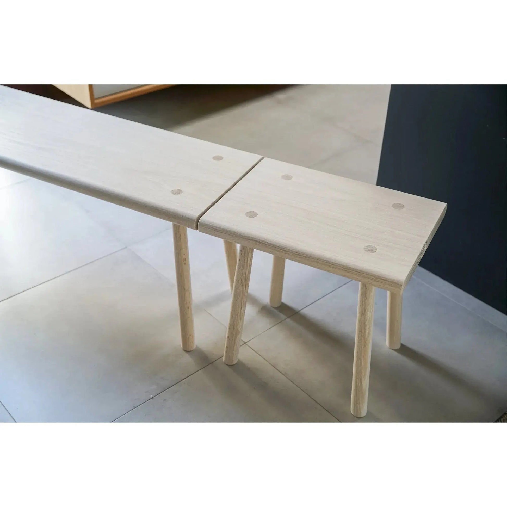 Solid Oak Bench and Stool - JANGEORGe Interiors & Furniture