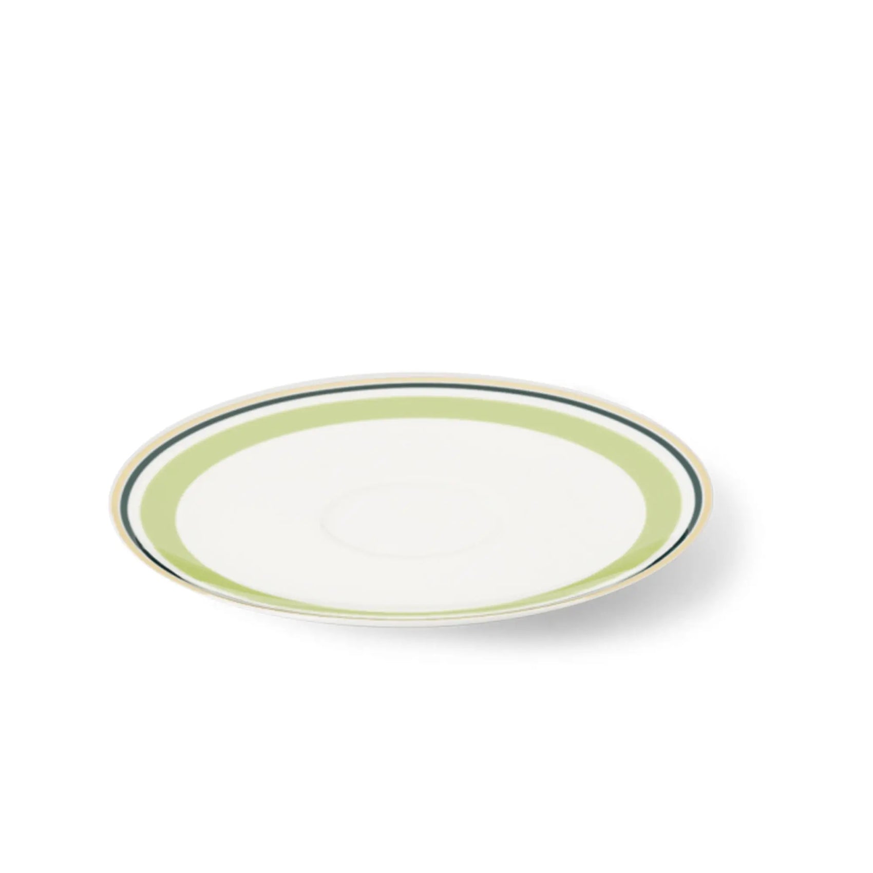 Capri - Espresso Saucer Spring Green/Dark Green 4.4in | 11.3cm - JANGEORGe Interiors & Furniture