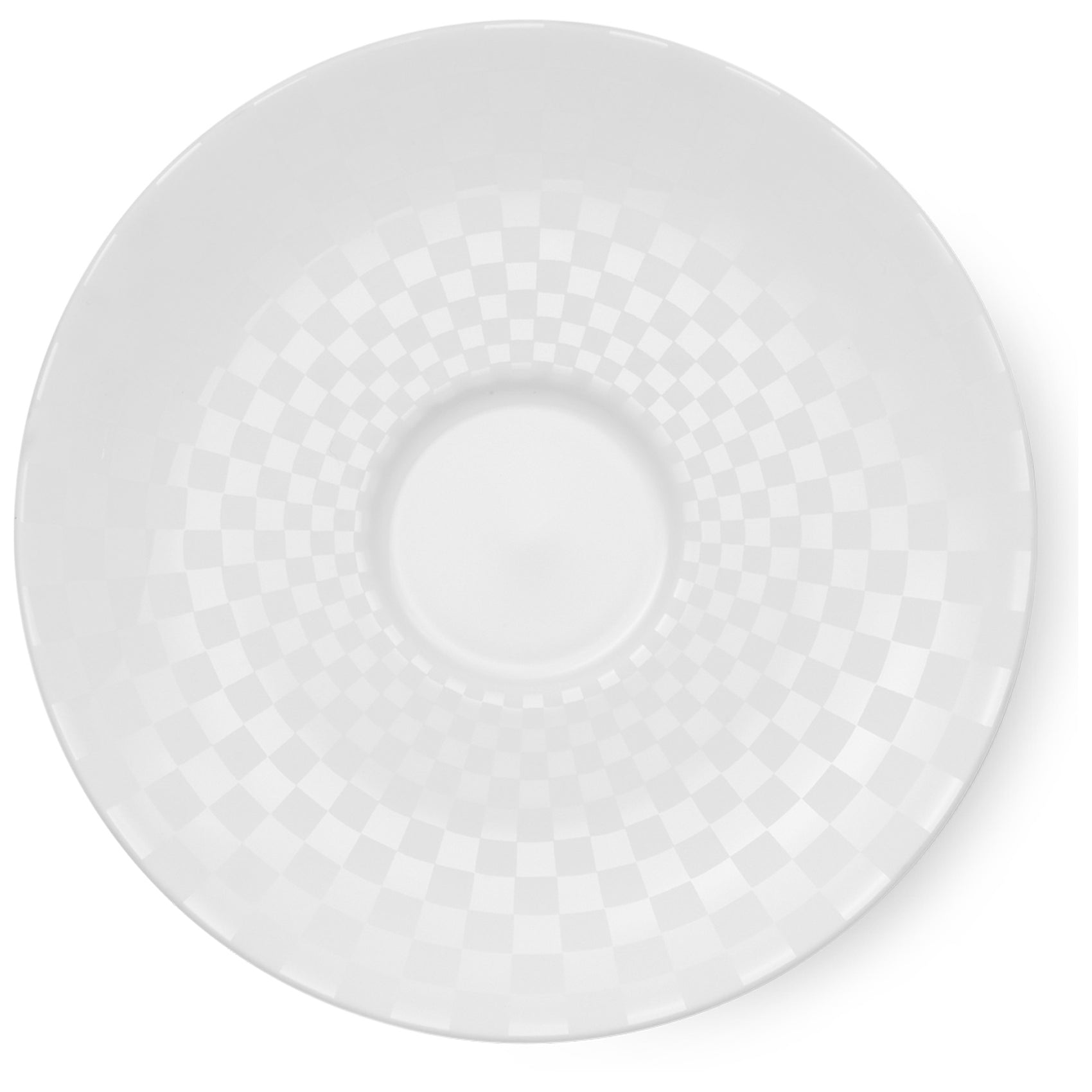 Cross White - Squares Coffee Saucer 6.3in | 16cm (Ø) | Dibbern | JANGEORGe Interiors & Furniture