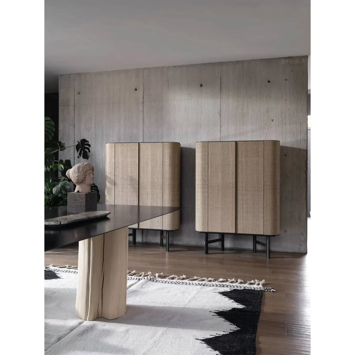 Gervasoni Daen 85 highboard in sitting room. Tan Cupboards USA.