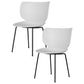 Hana Chair Set of 2 - Un-Upholstered (Non-Stackable Black Legs) - JANGEORGe Interiors & Furniture