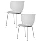 Hana Chair Set of 2 - Un-Upholstered (Non-Stackable Chrome Legs) - JANGEORGe Interiors & Furniture