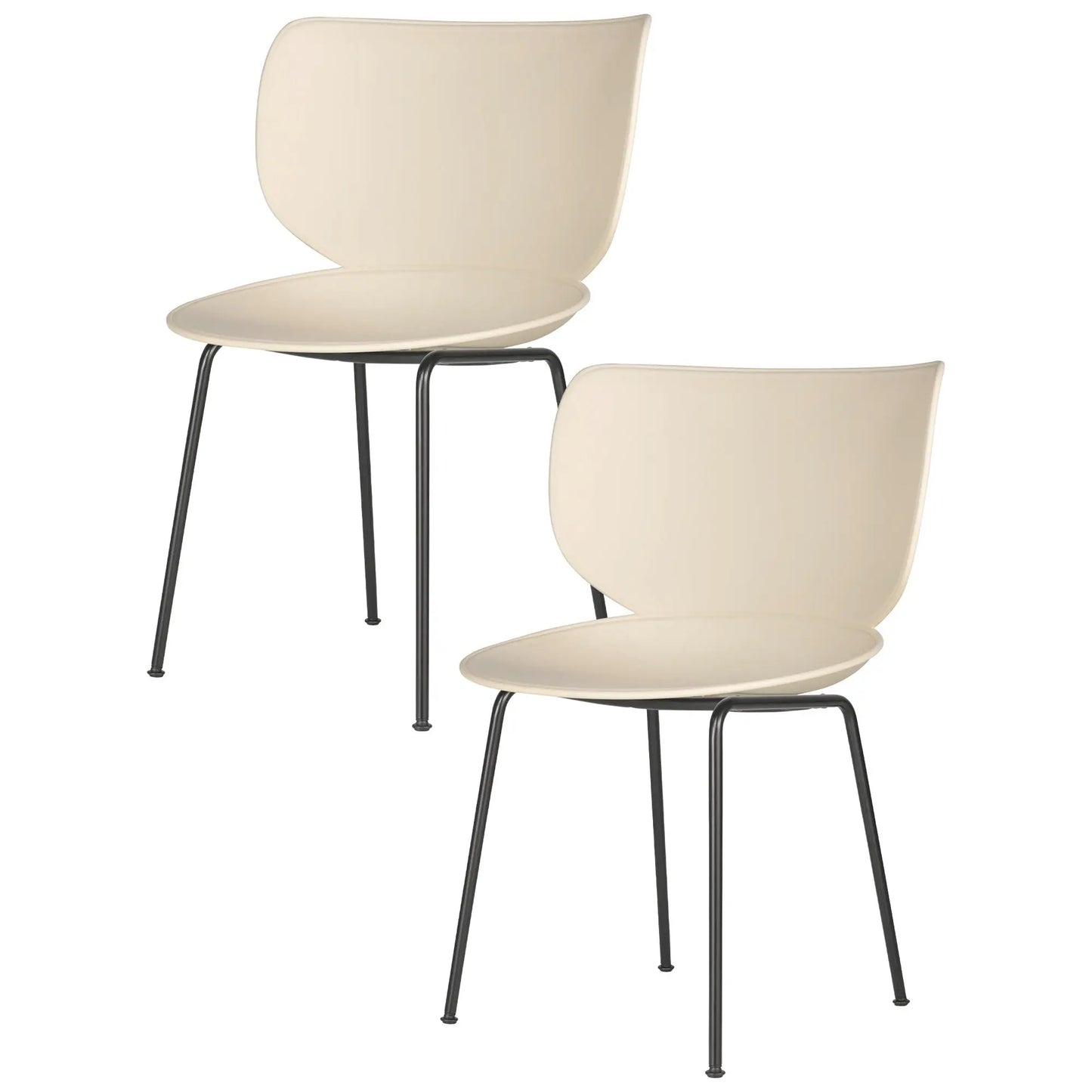 Hana Chair Set of 2 - Un-Upholstered (Non-Stackable Black Legs) - JANGEORGe Interiors & Furniture