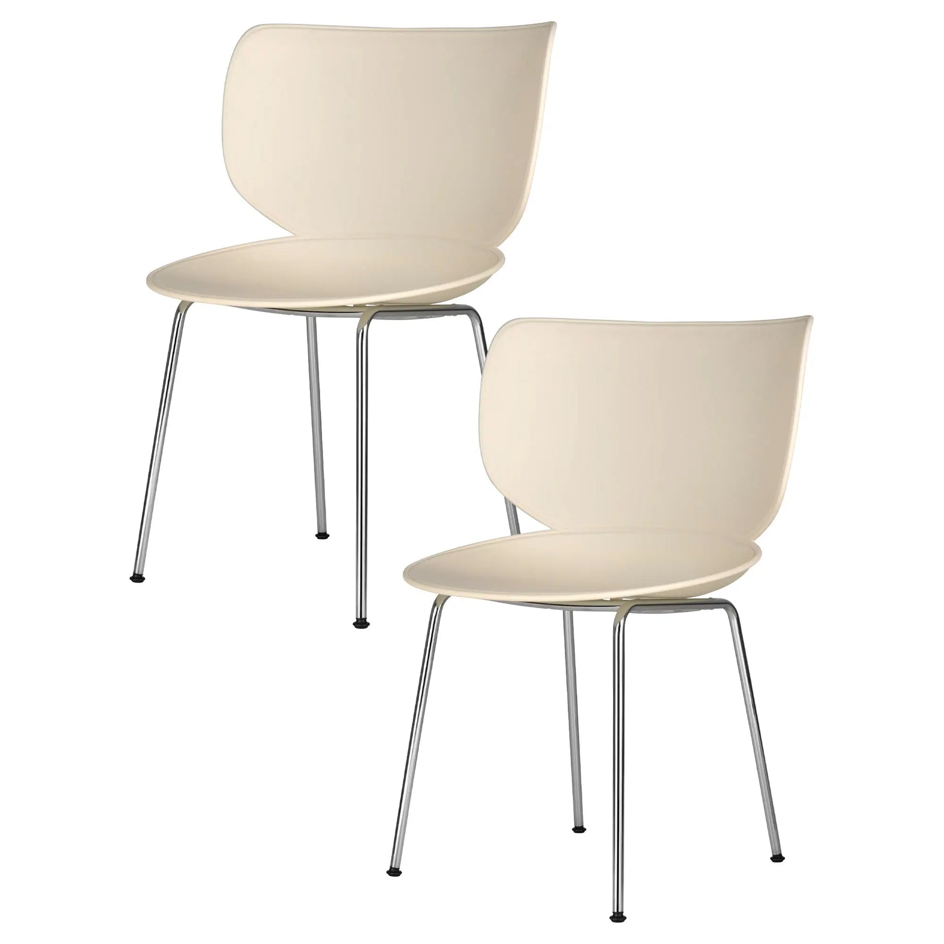 Hana Chair Set of 2 - Un-Upholstered (Non-Stackable Chrome Legs) - JANGEORGe Interiors & Furniture