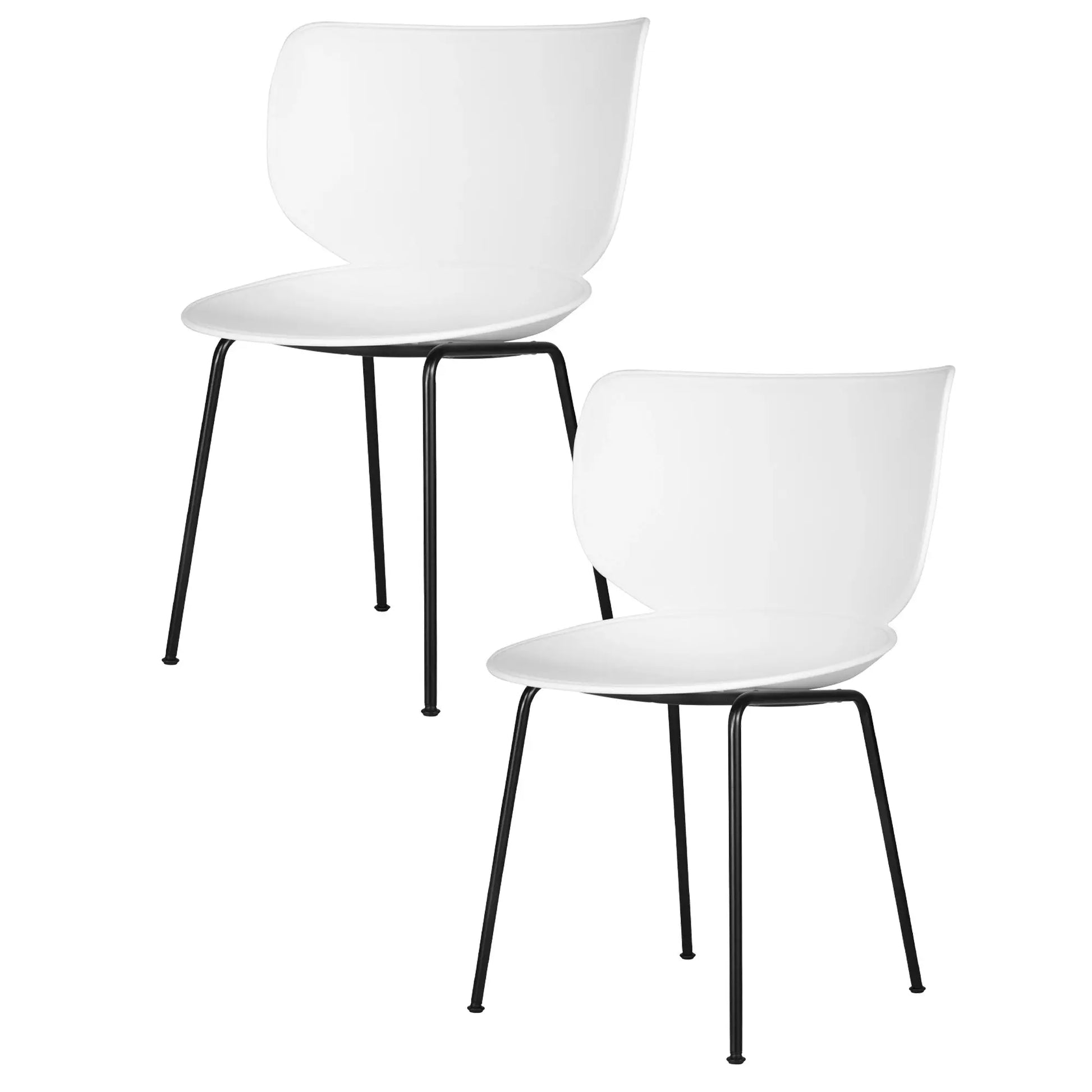 Hana Chair Set of 2 - Un-Upholstered (Non-Stackable Black Legs) - JANGEORGe Interiors & Furniture