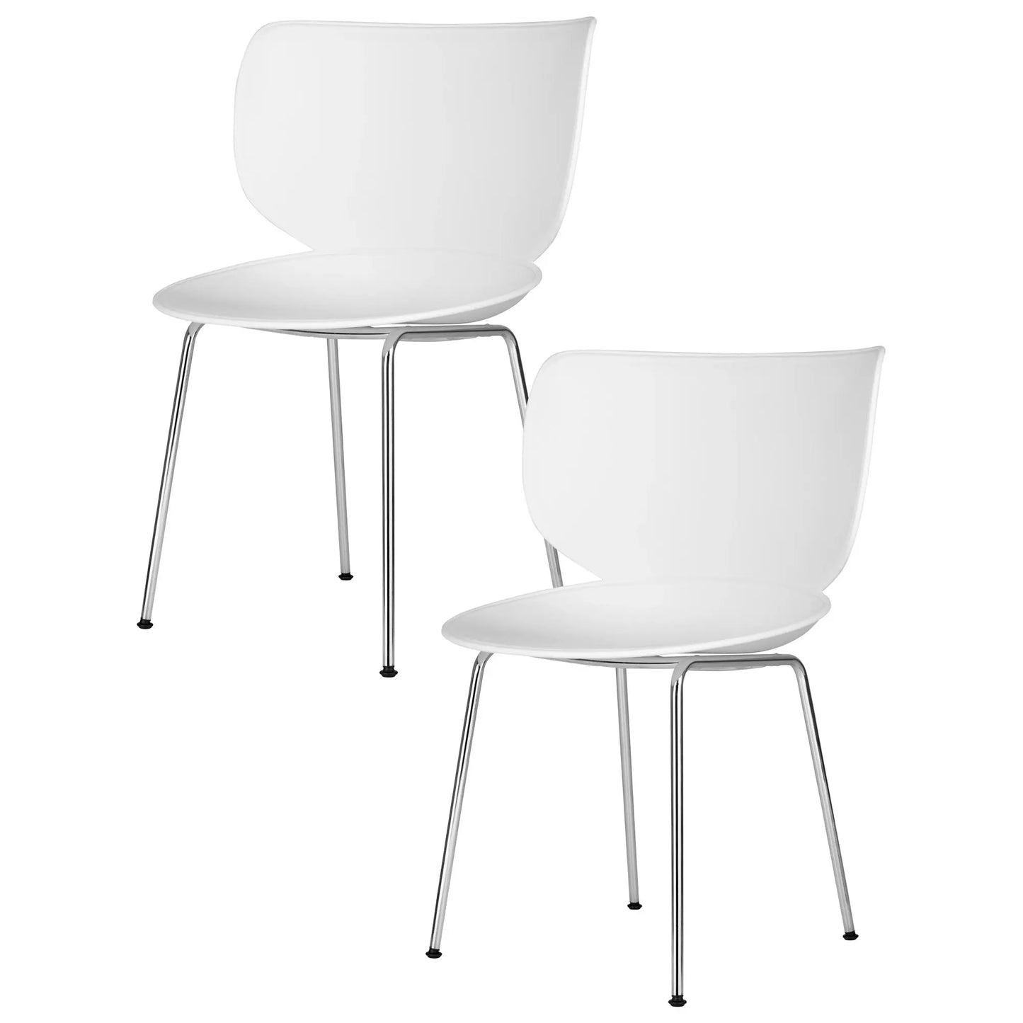 Hana Chair Set of 2 - Un-Upholstered (Non-Stackable Chrome Legs) - JANGEORGe Interiors & Furniture