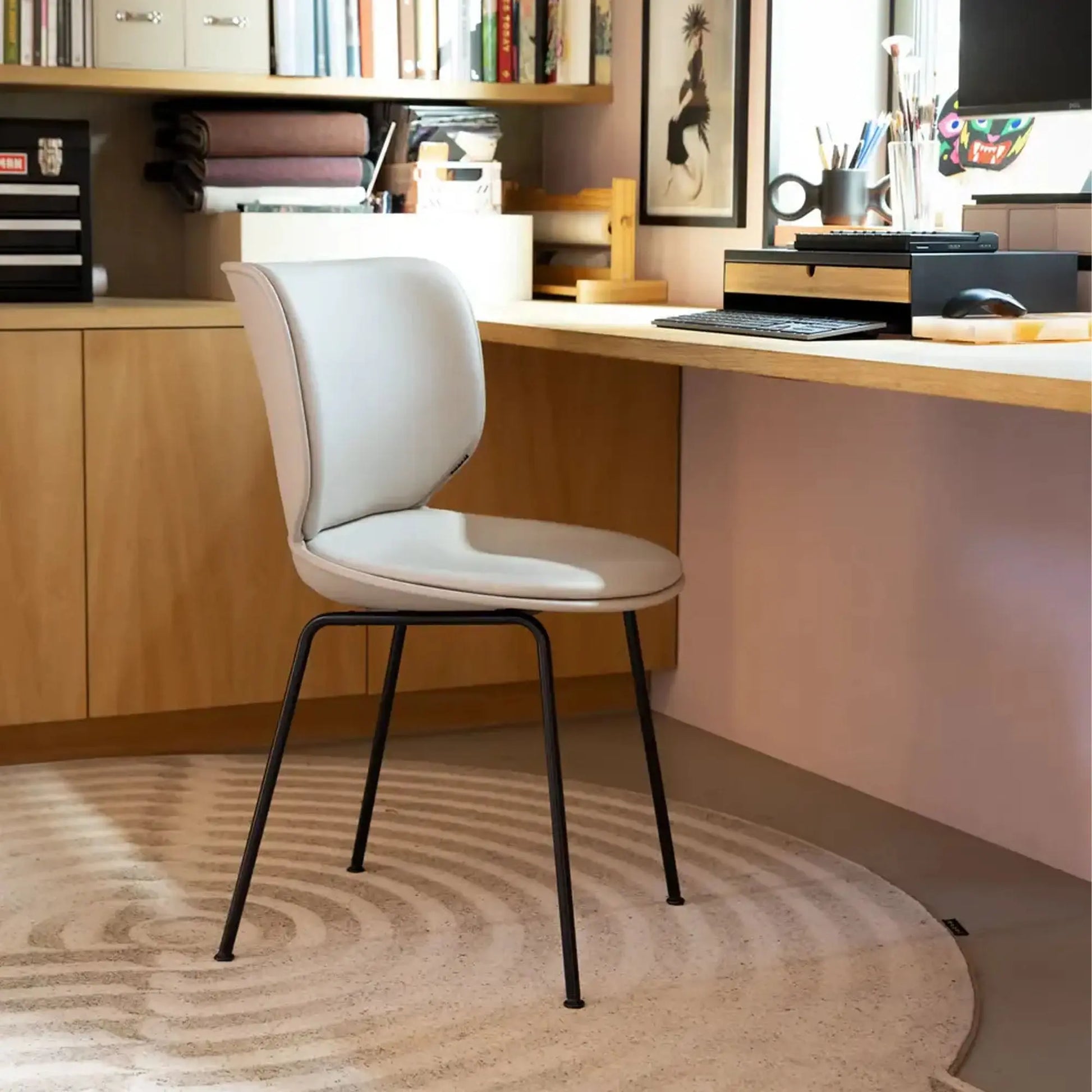 Hana Chair - Upholstered (Non-Stackable Black Legs) - JANGEORGe Interiors & Furniture