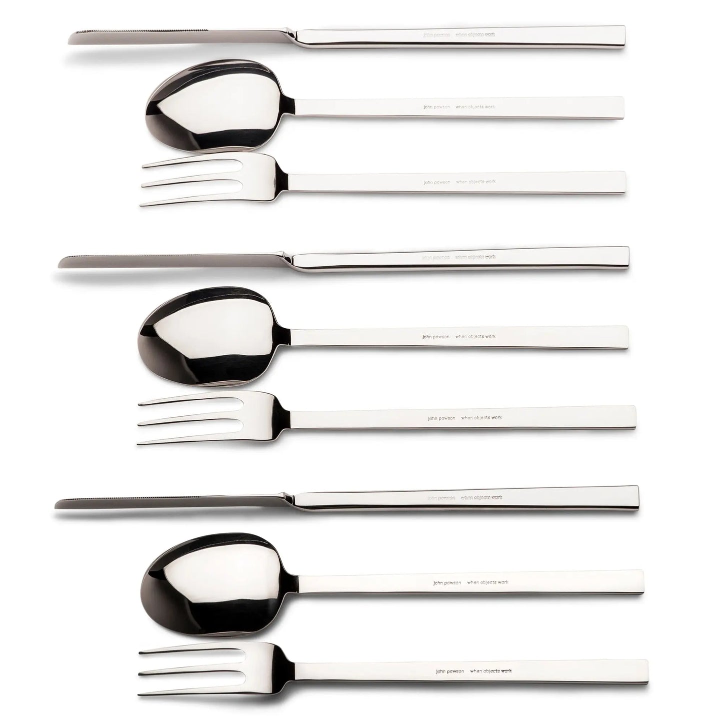 John Pawson Tableware Collection - Cutlery, 24 Pc. with 5 Prong Forks When Objects Work