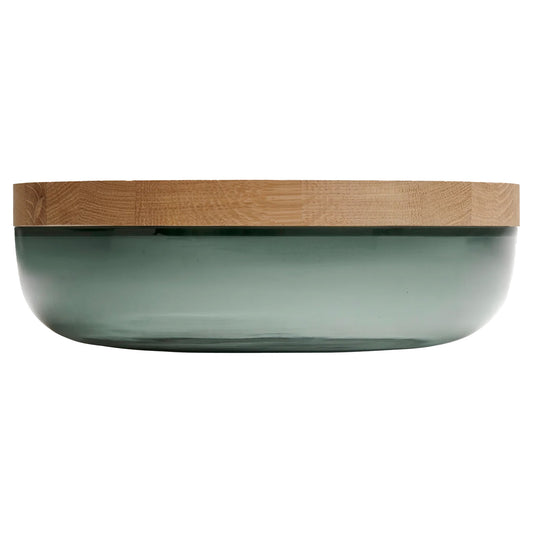 VVD Pottery Glass - 30x7cm with 3cm Oak Lid (3073) | When Objects Work | JANGEORGe Interiors & Furniture