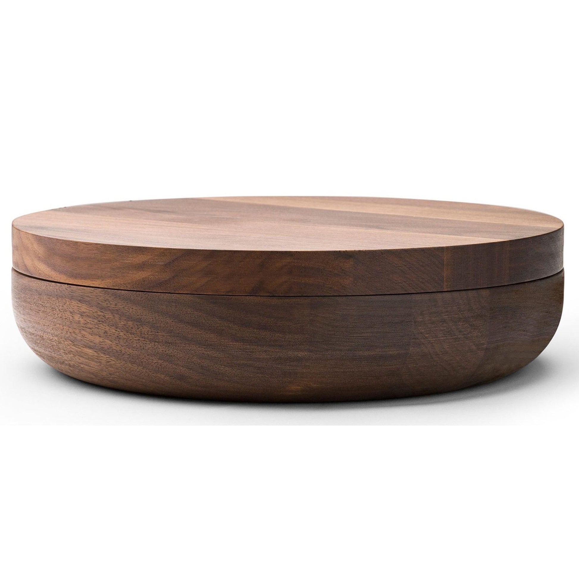 VVD Pottery - Walnut 30x5cm with 3cm Walnut Lid (3053) - JANGEORGe Interiors & Furniture