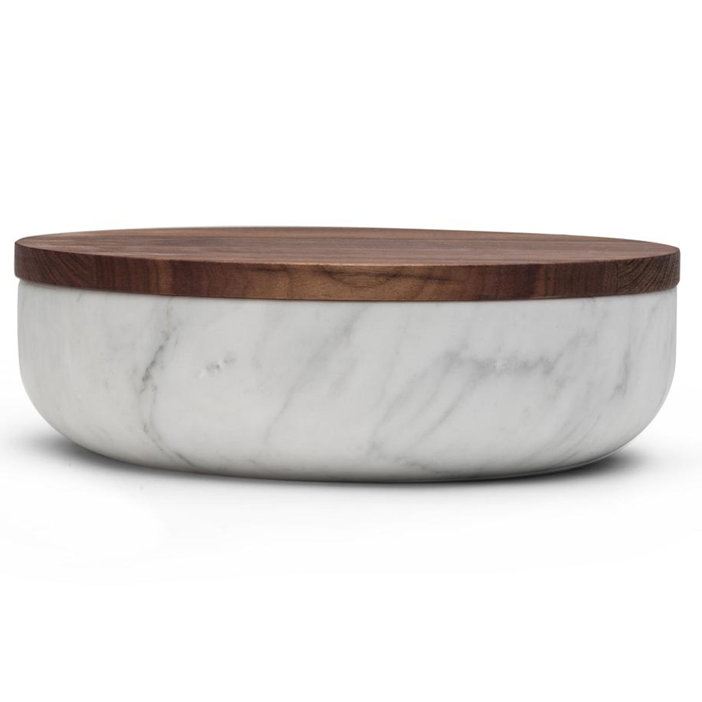 VVD Pottery - Natural Stone 30x7cm with 2cm Walnut Lid (3072) - JANGEORGe Interiors & Furniture