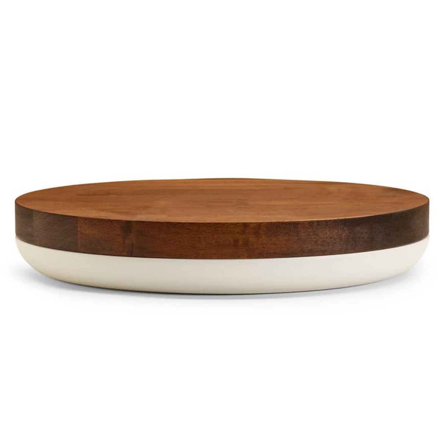 VVD Pottery - Ceramic 30x2cm with 3cm Walnut Lid (3023) - JANGEORGe Interiors & Furniture