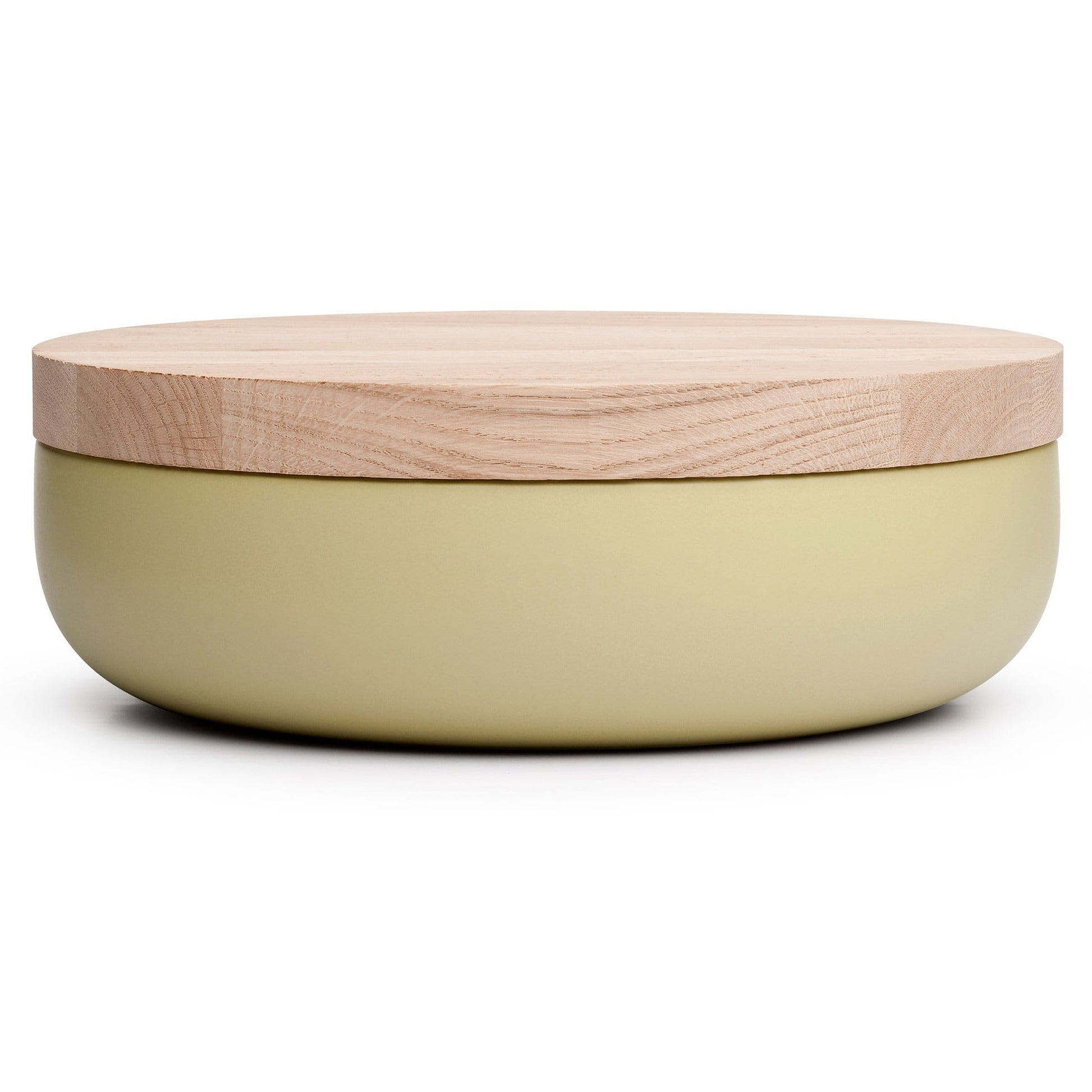 VVD Pottery - Ceramic 30x5cm with 3cm Oak Lid (3053) | When Objects Work | JANGEORGe Interiors & Furniture