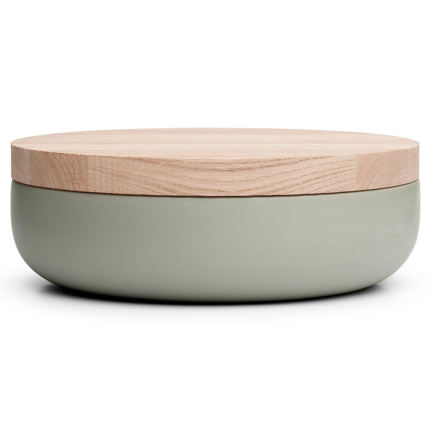 VVD Pottery - Ceramic 30x7cm with 2cm Oak Lid (3072) | When Objects Work | JANGEORGe Interiors & Furniture