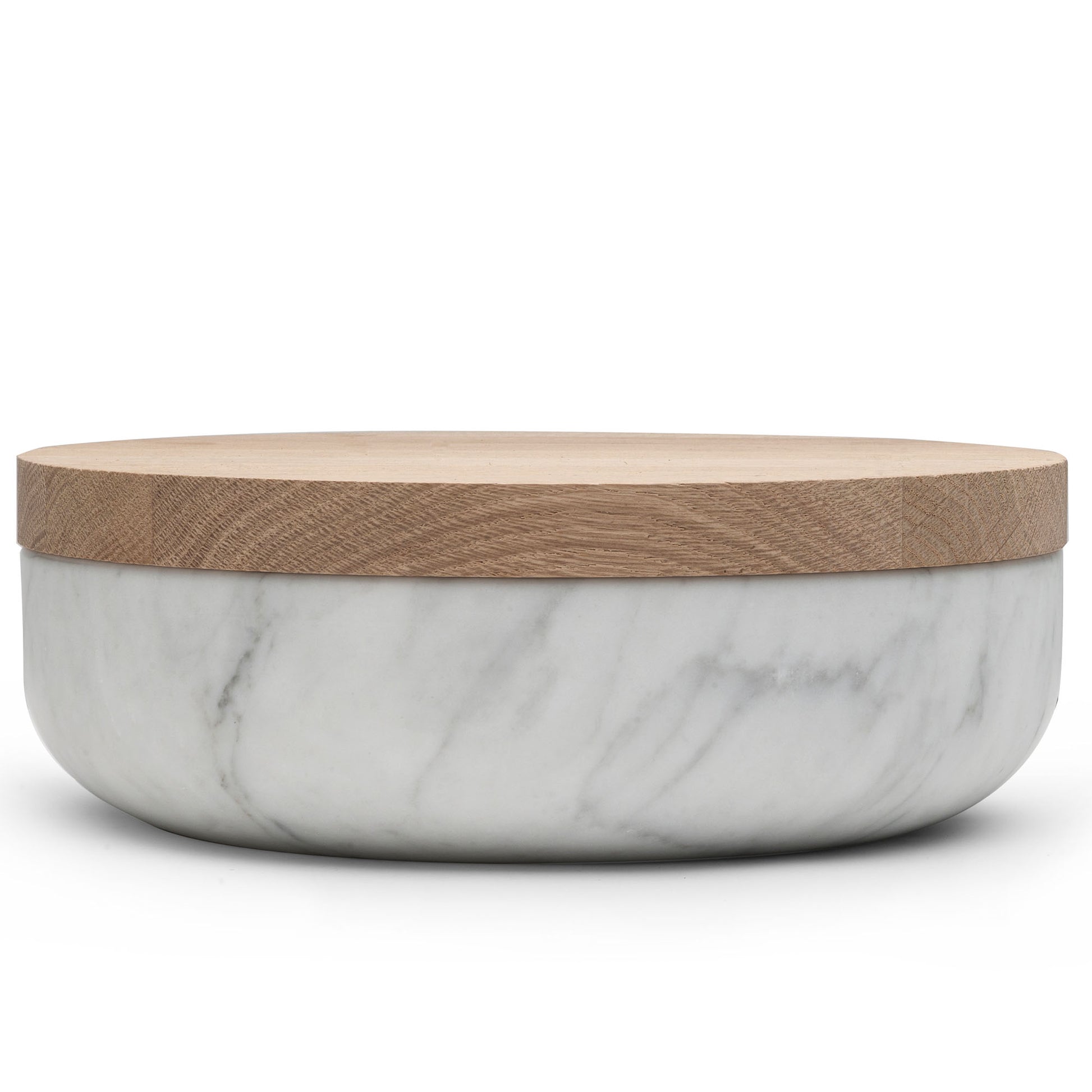 VVD Pottery - Natural Stone 30x7cm with 3cm Oak Lid (3073) | When Objects Work | JANGEORGe Interiors & Furniture