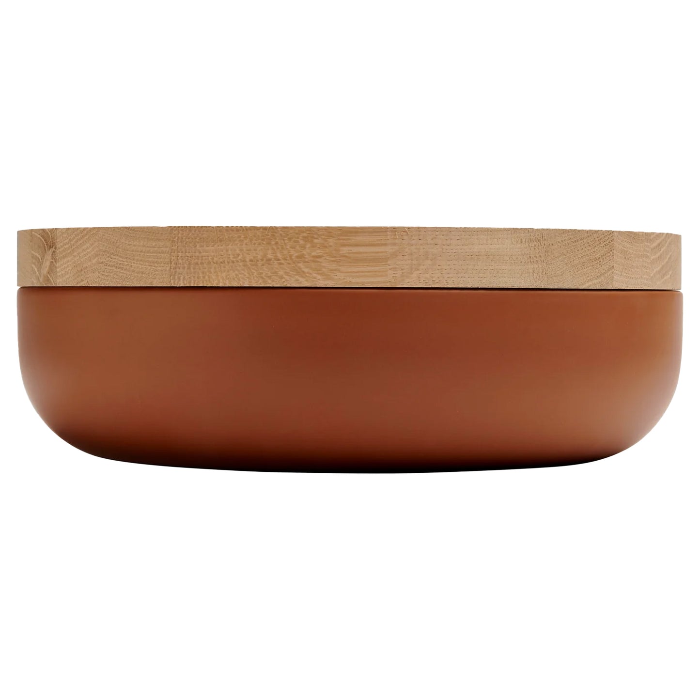 VVD Pottery - Ceramic 30x7cm with 2cm Oak Lid (3072) | When Objects Work | JANGEORGe Interiors & Furniture