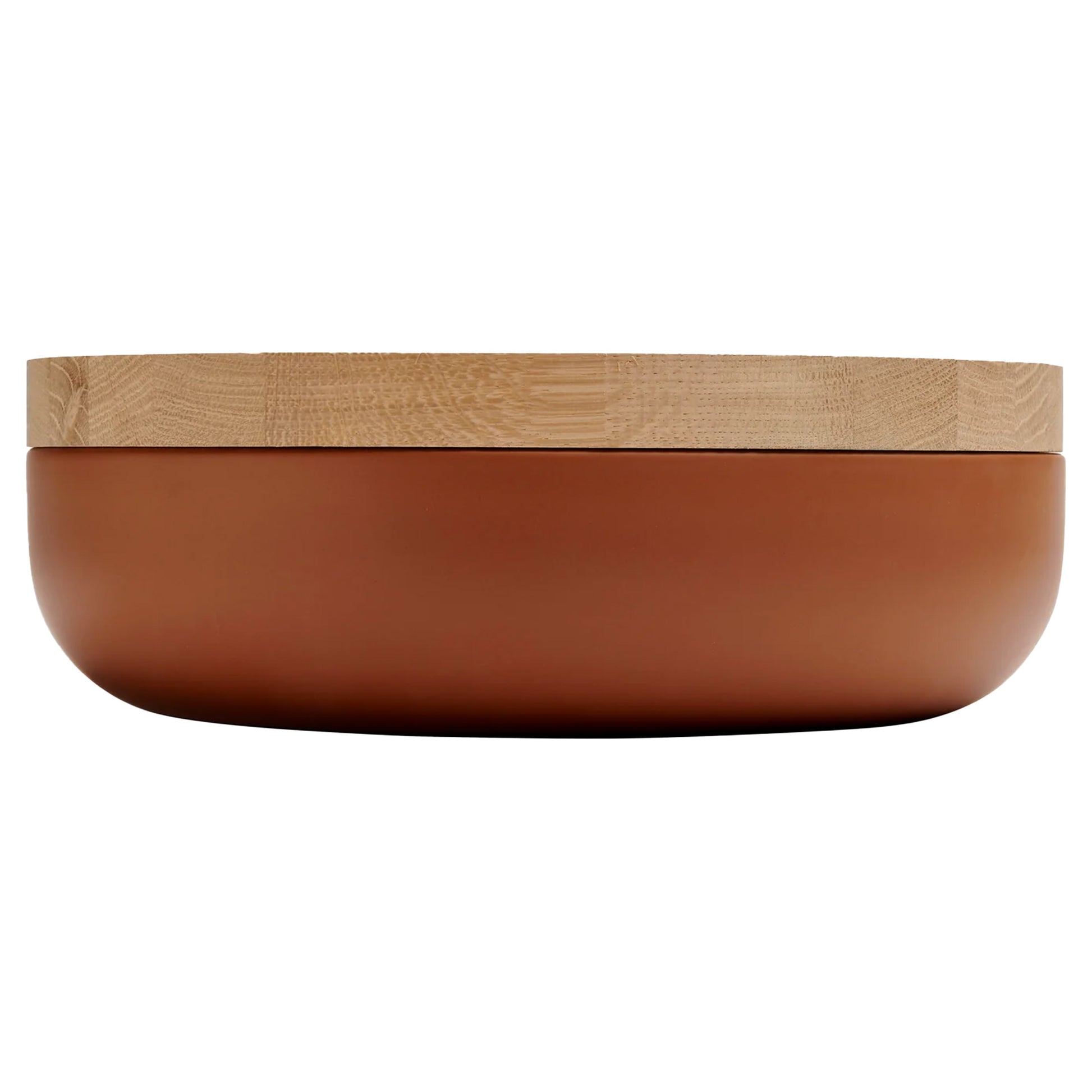 VVD Pottery - Ceramic 30x5cm with 3cm Oak Lid (3053) | When Objects Work | JANGEORGe Interiors & Furniture