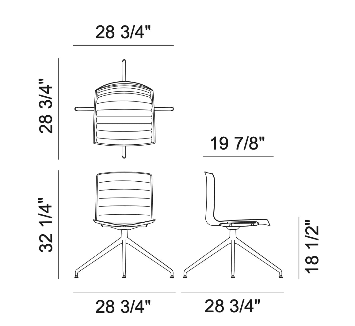 Catifa 46 Chair - Trestle on Glides (0375) - JANGEORGe Interiors & Furniture