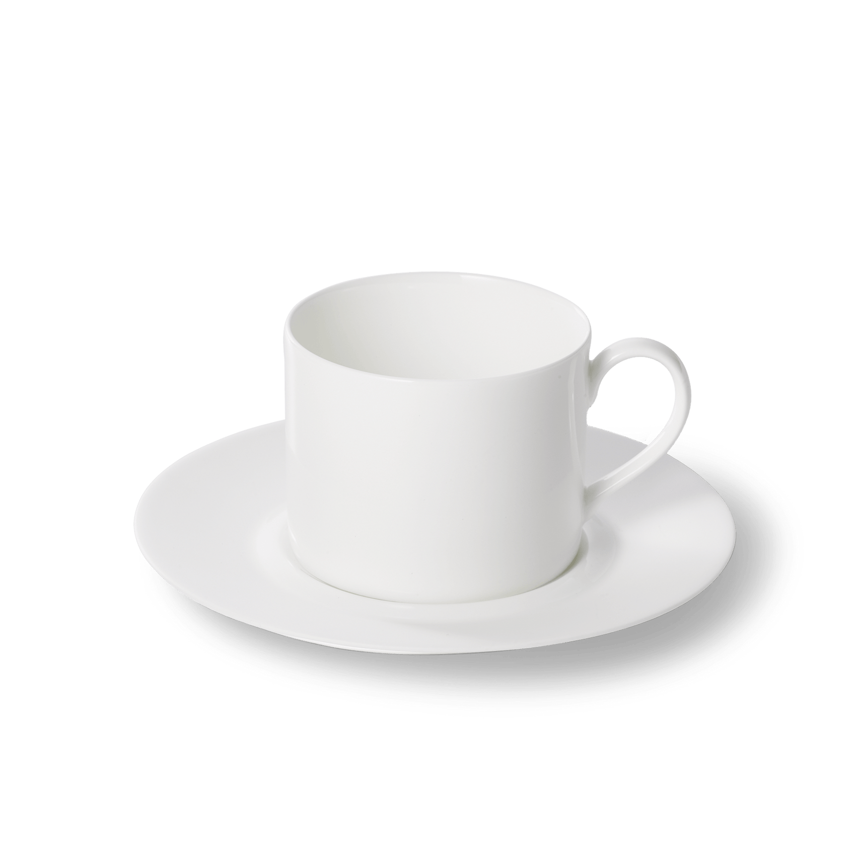 Cross White - Matte White - Set, Coffee Cup Cylindrical 8.5 fl oz | 0.25L & Saucer | Dibbern | JANGEORGe Interior Design