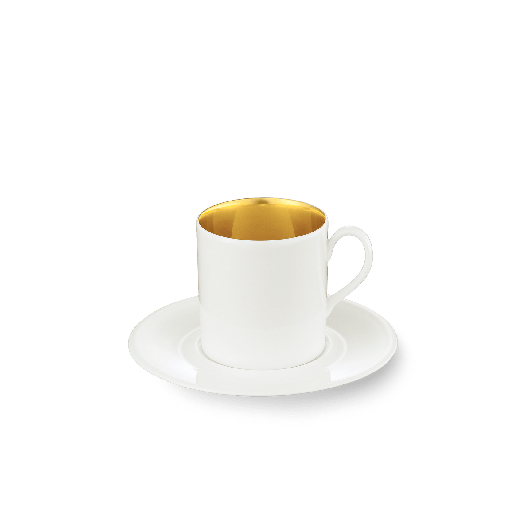 Goldrausch (Goldfever) - Set - Saucer & Espresso Cup Cylindrical 0.1L | Dibbern | JANGEORGe Interior Design