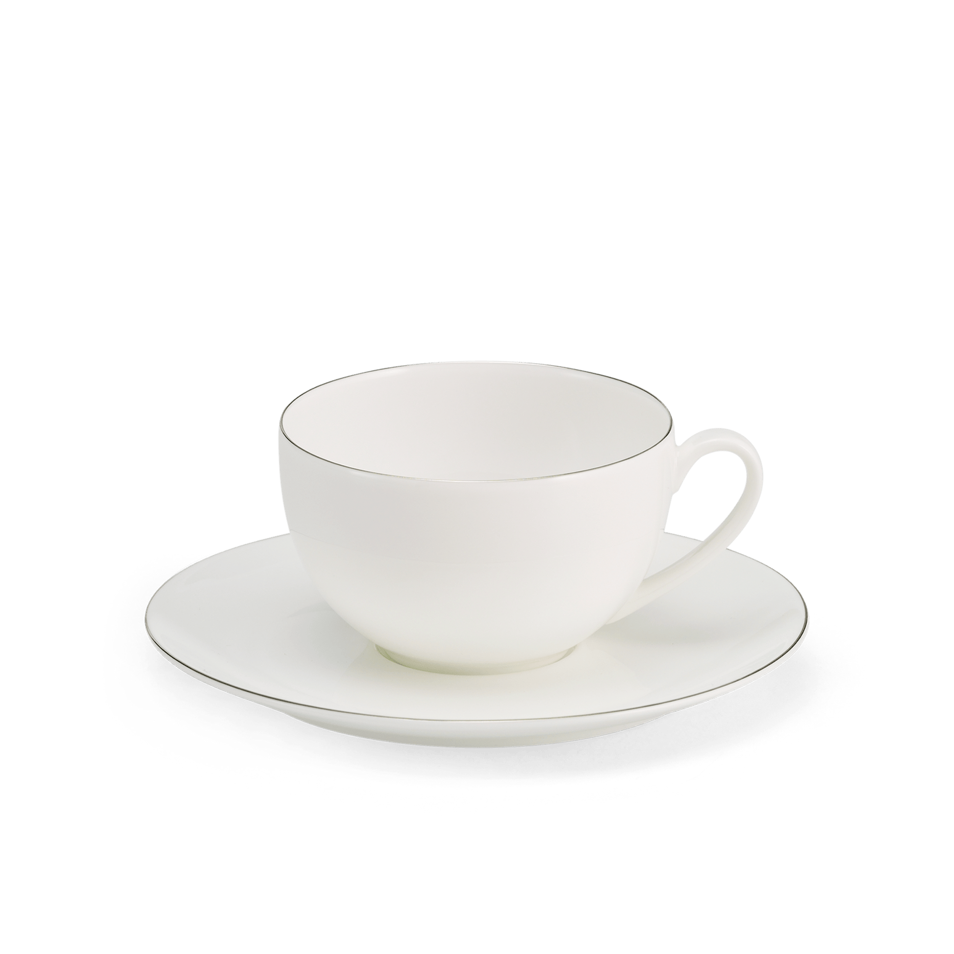 Platin Line - Cafe Au Lait Saucer 6.4in | 16.2cm Ø | Dibbern | JANGEORGe Interior Design