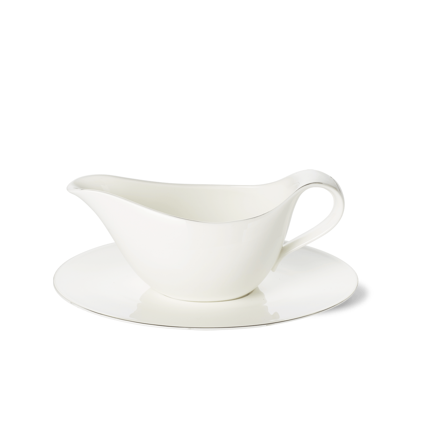 Platin Line - Set - Sauce Boat 15.2 fl oz | 0.45L & Sauce Boat Stand | Dibbern | JANGEORGe Interior Design