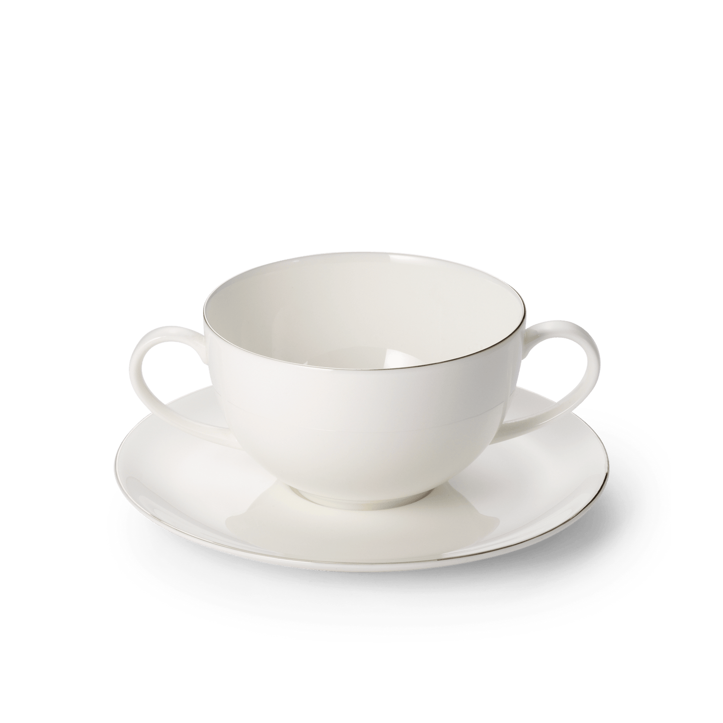 Platin Line - Set - Soup Cup 10.8 fl oz | 0.32L & Saucer | Dibbern | JANGEORGe Interior Design