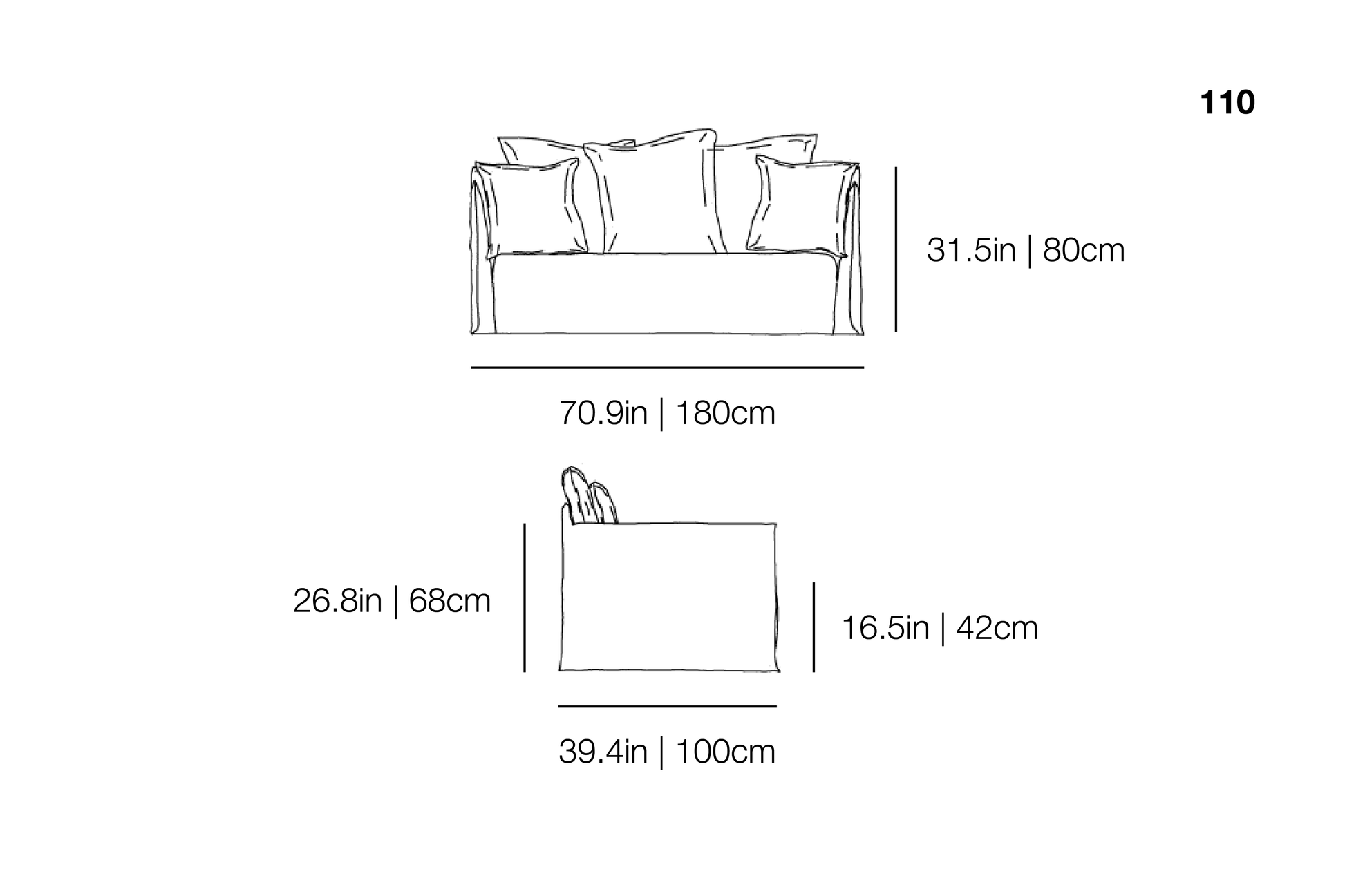 Ghost 110 Sofa | Gervasoni | JANGEORGe Interior Design