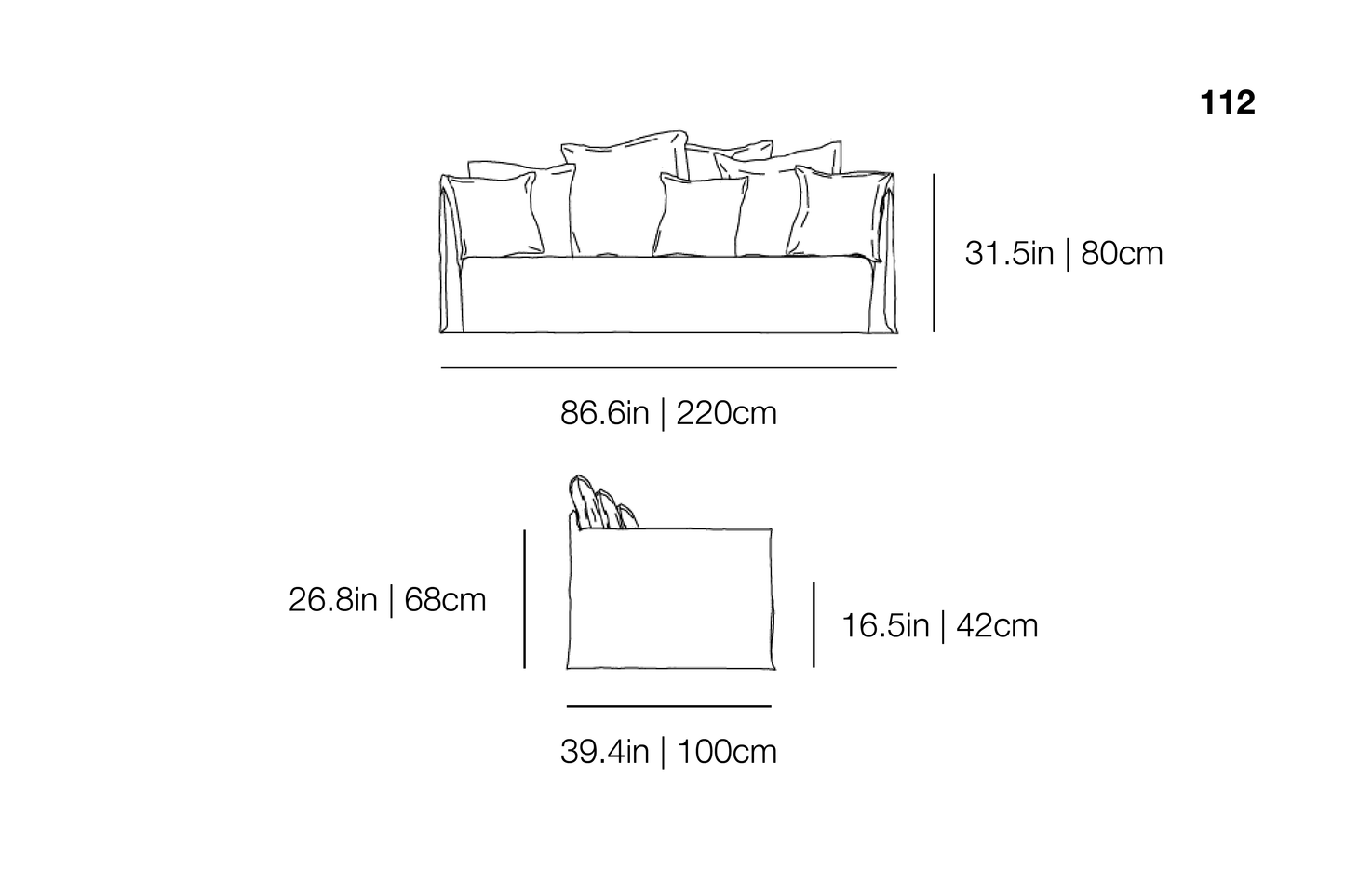 Ghost 112 Sofa | Gervasoni | JANGEORGe Interior Design