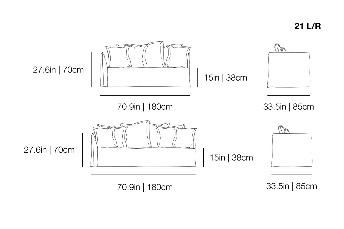 Ghost 21 L/R - Modular Sofa Gervasoni