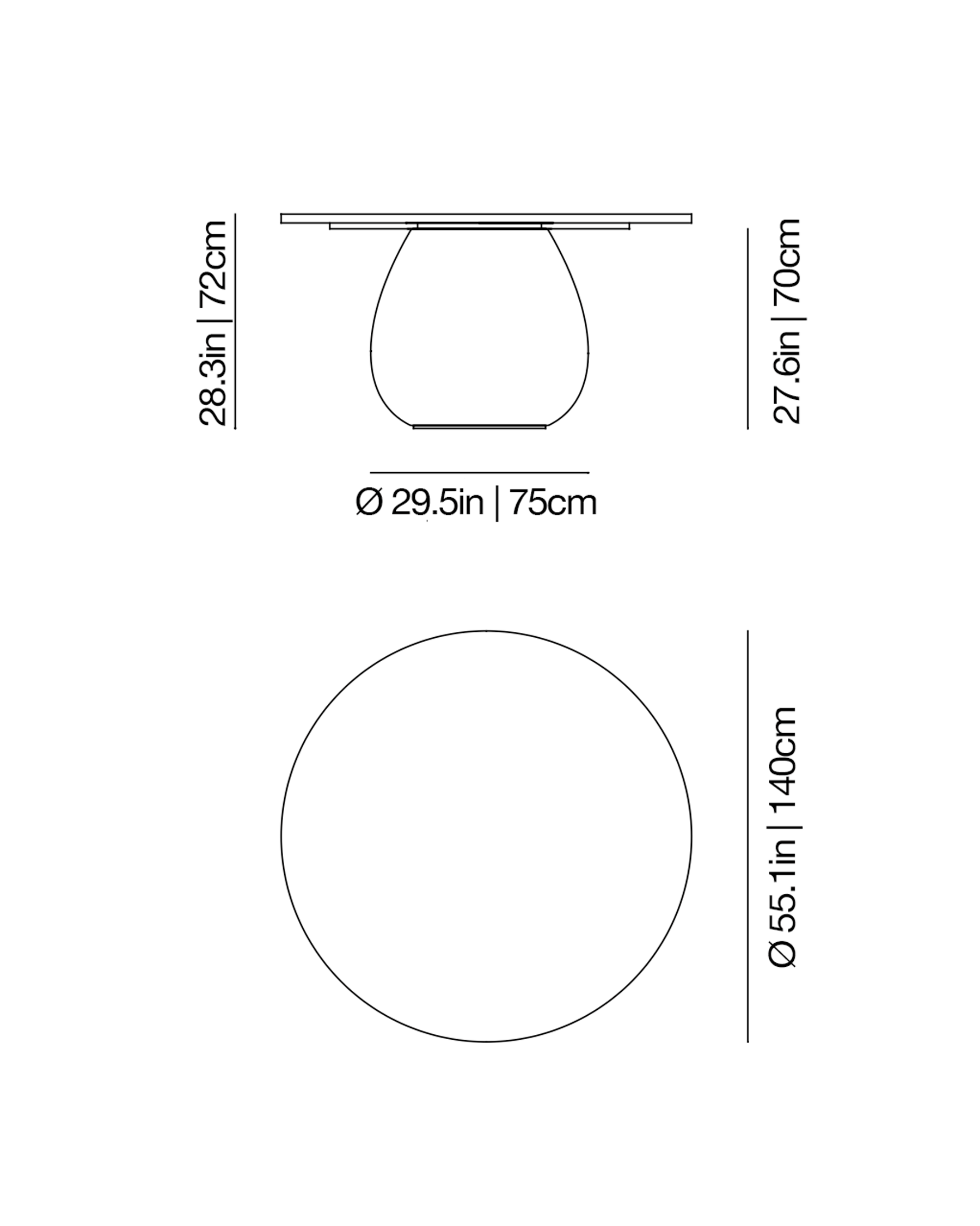 InOut 834 Round Table | Gervasoni | JANGEORGe Interior Design