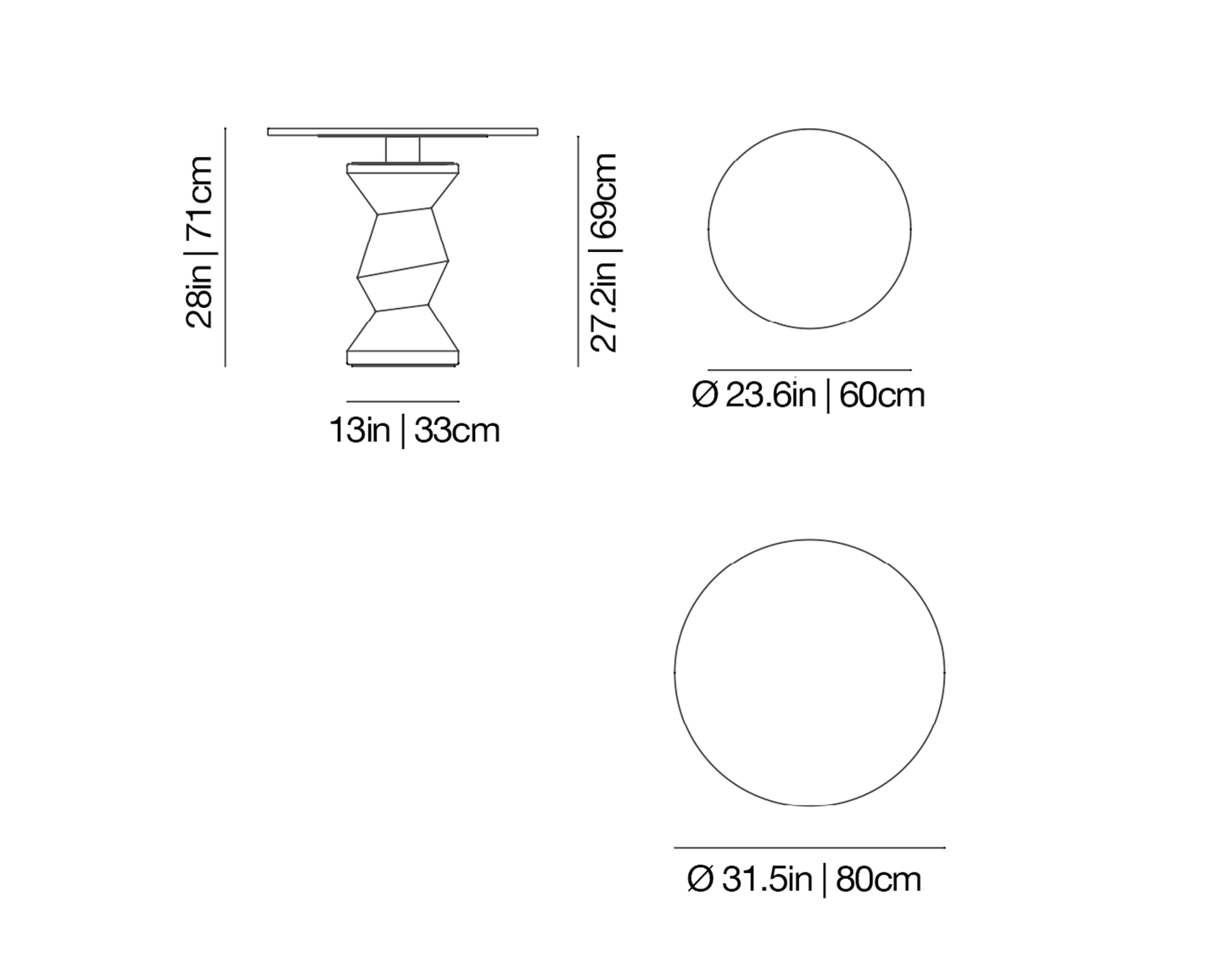 InOut 837 Round Table | Gervasoni | JANGEORGe Interior Design