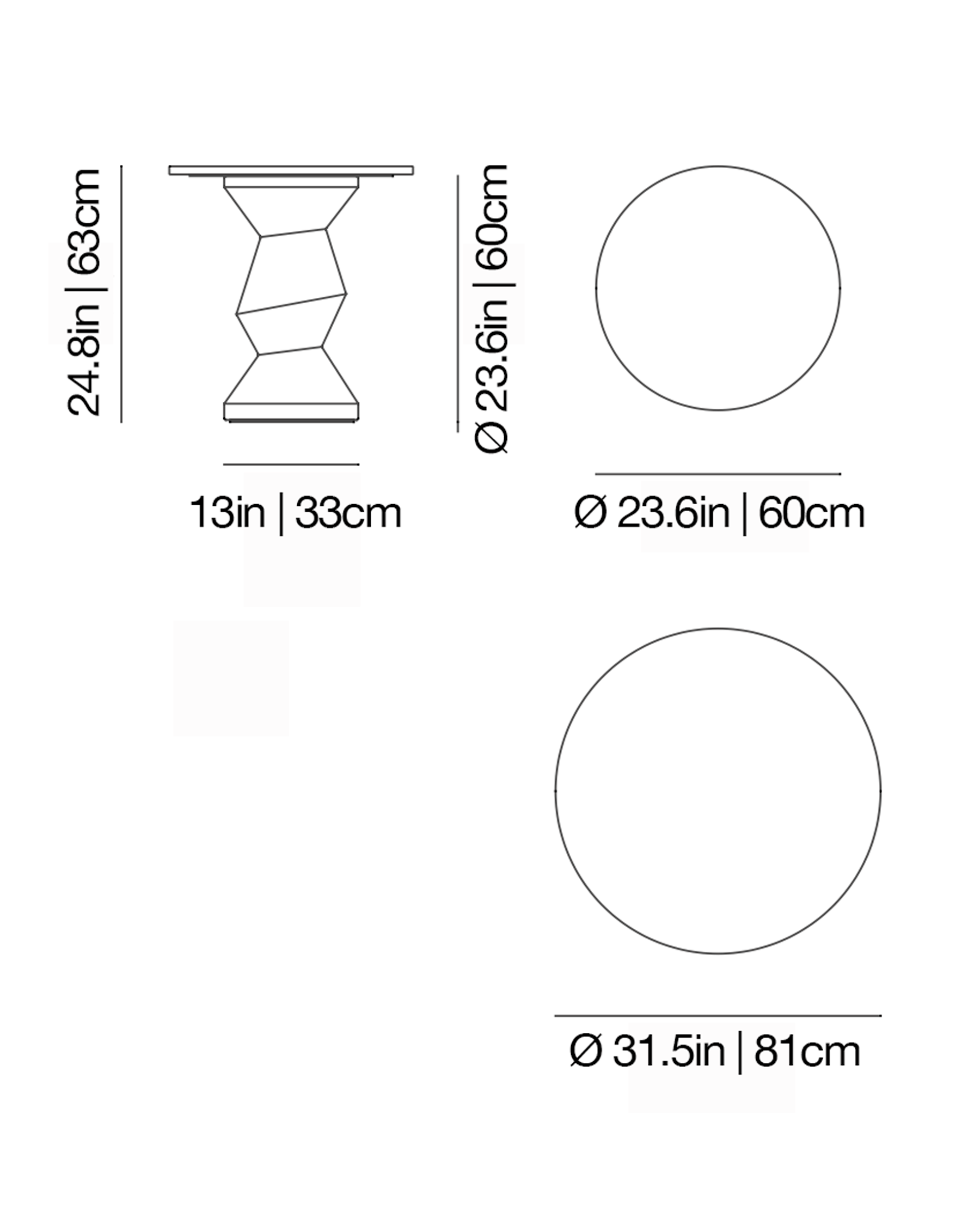 InOut 838 Round Table | Gervasoni | JANGEORGe Interior Design