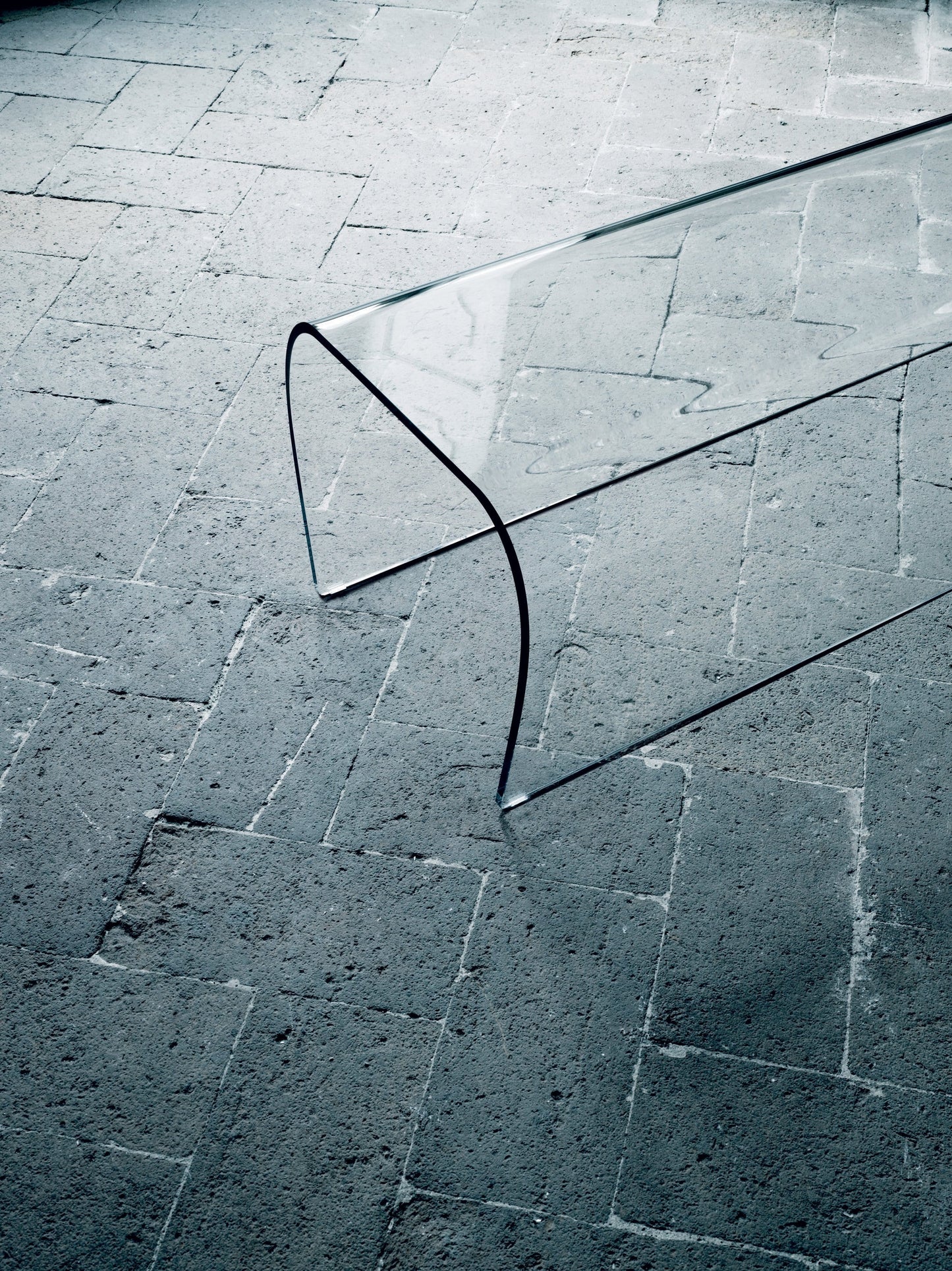 Bent Glass Bench and Stool | Glas Italia | JANGEORGe Interior Design