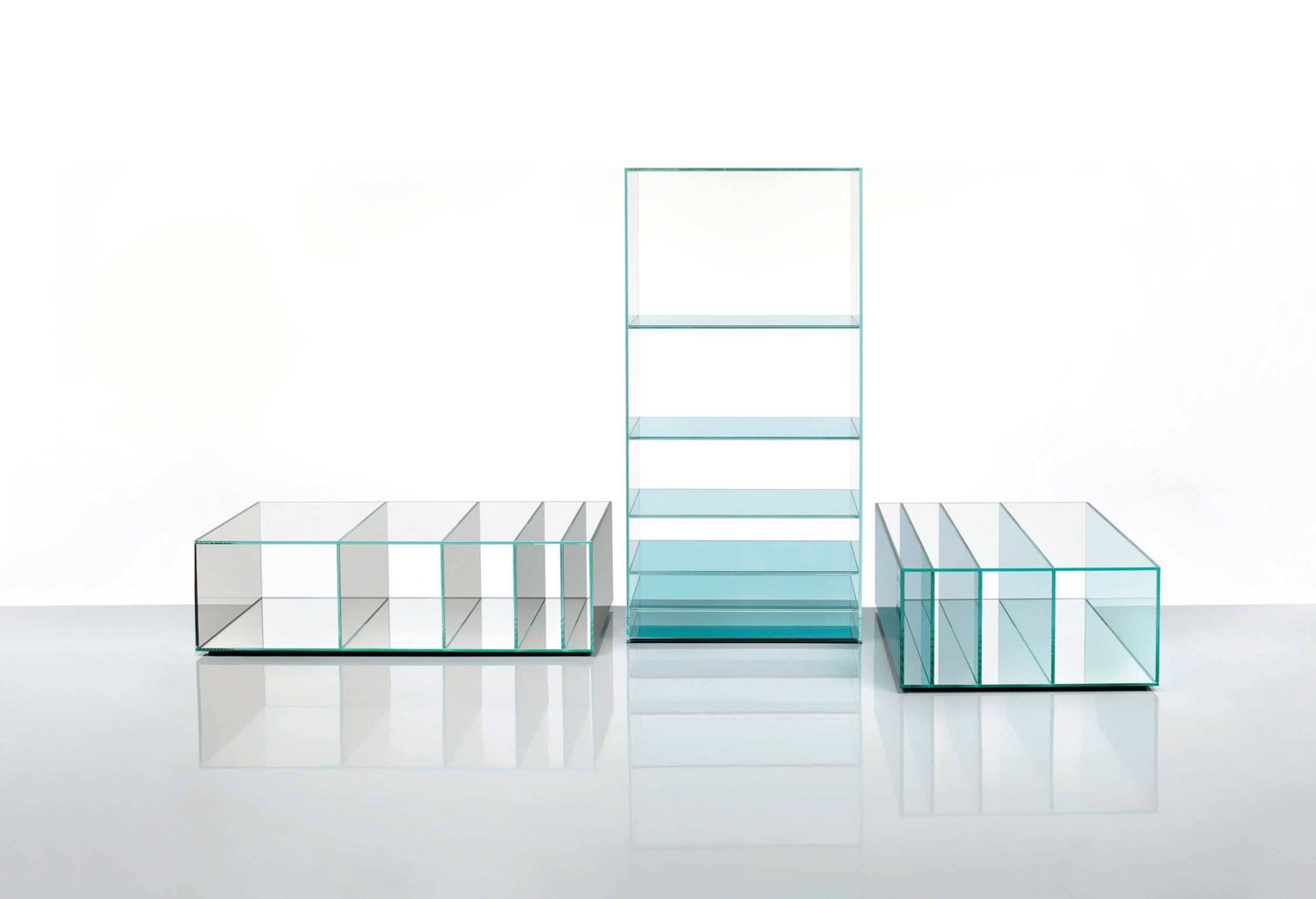 Deep Sea Glass Bookcase | Glas Italia | JANGEORGe Interior Design