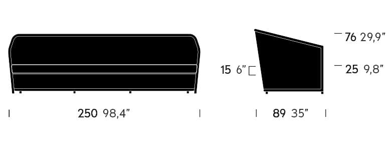 Bitta Lounge - 3-Seater sofa | Kettal | JANGEORGe Interior Design