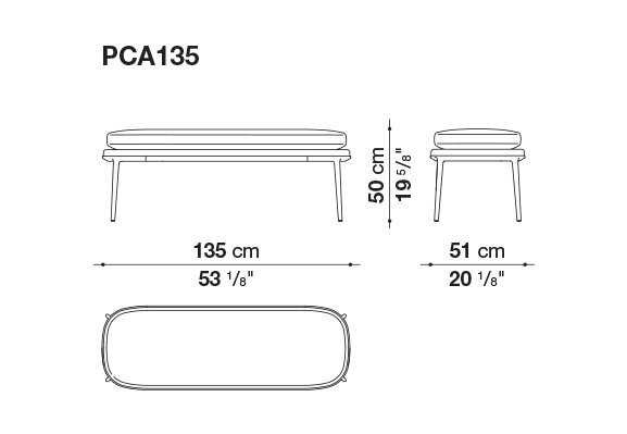 Caratos Bench | Maxalto | JANGEORGe Interior Design