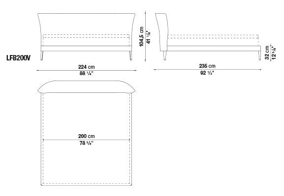 Febo Bed | Maxalto | JANGEORGe Interior Design