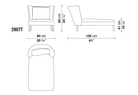 Febo Chaise Longue | Maxalto | JANGEORGe Interior Design