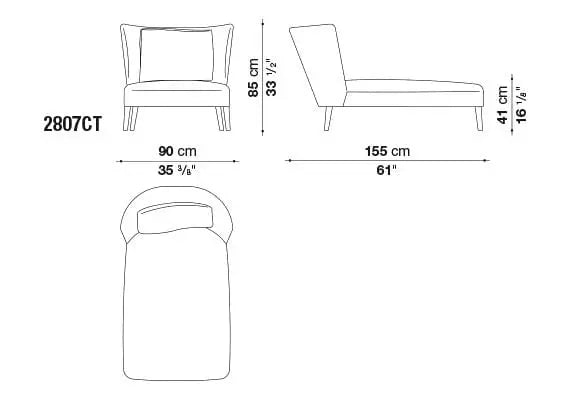 Febo Chaise Longue | Maxalto | JANGEORGe Interior Design