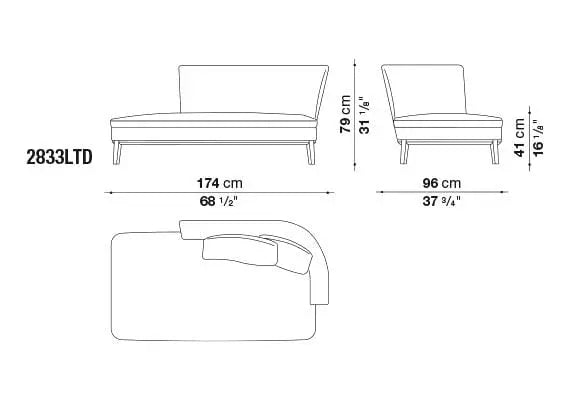 Febo Chaise Longue | Maxalto | JANGEORGe Interior Design